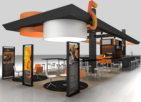 Carrefour cafeteria interiorismo