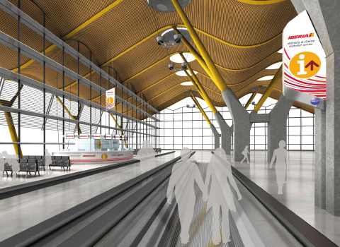 Iberia mostradores T4 barajas interiorismo