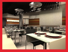 interiorismo restaurante sala vip aeropuerto barajas t4